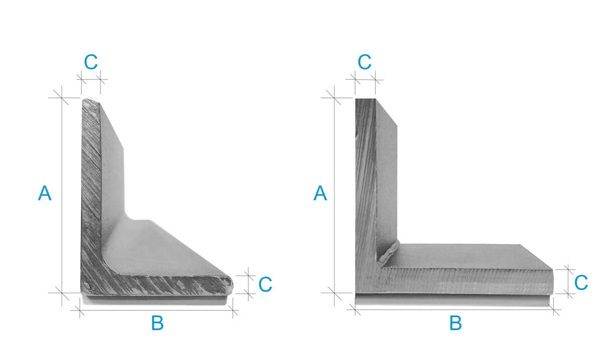 Равнополочный и неравнополочный металлический уголк