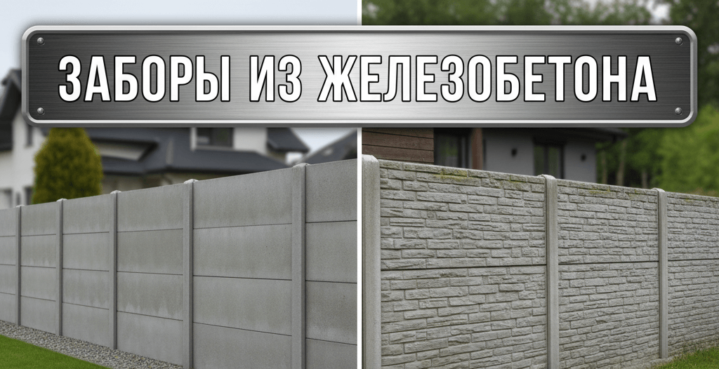 Бетонные и железобетонные заборы