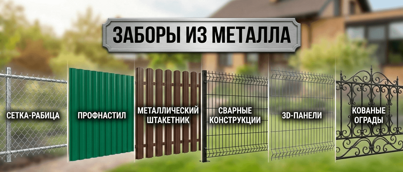 Металлические заборы
