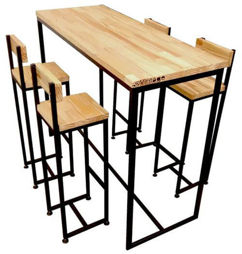 Набор: барный стол и 4 стула