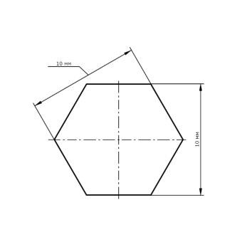 Металлический шестигранник 10 мм — вес, размеры, характеристики