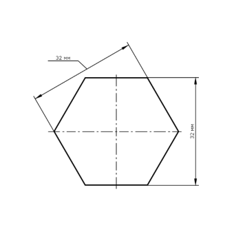 Металлический шестигранник 32 мм — вес, размеры, характеристики