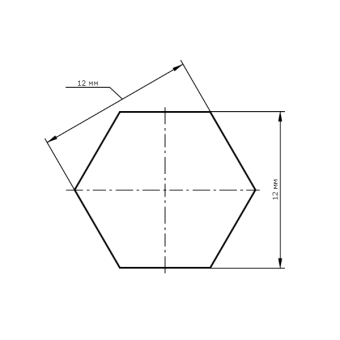 Металлический шестигранник 12 мм — вес, размеры, характеристики