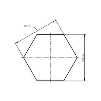 Металлический шестигранник 25 мм — вес, размеры, характеристики